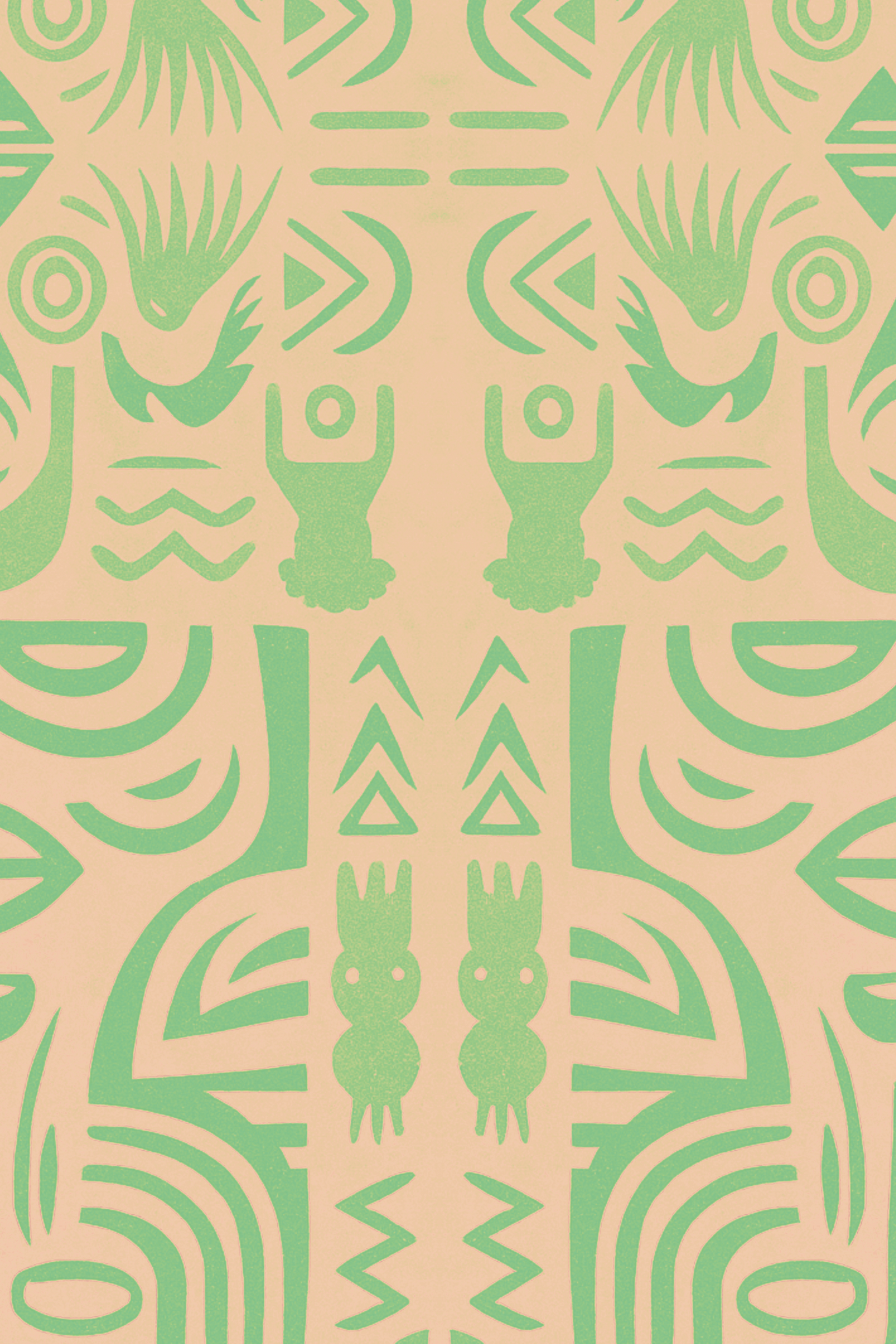 I Don't See Colour Orange Yellow Green 100% Silk Charmeuse Square Scarf by House of Nyabinghi - African Afrofuturism digital print Mawu and Lisa luxury fashion accessory for Spring Summer 2025