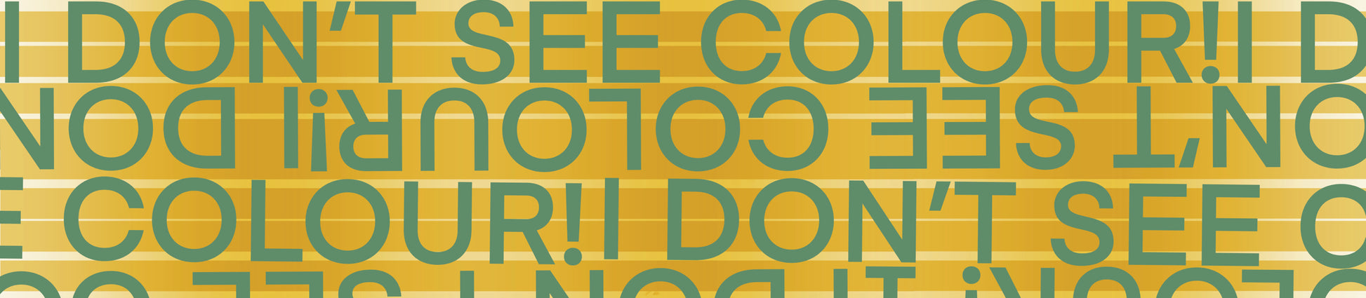 I Don't See Colour Yellow / Orange 100% Silk Charmeuse Long Scarf by House of Nyabinghi - African Afrofuturism digital print typography luxury fashion accessory for Spring Summer 2025