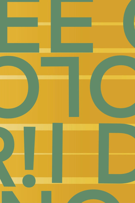 House of Nyabinghi_I Don't See Colour Butter Yellow/Green Typography Spring Summer 2025 100% Silk Digital Print Long Scarf