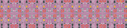 I Don't See Colour Dark Magenta 100% Silk Charmeuse Long Scarf by House of Nyabinghi - African Afrofuturism digital print Mawu and Lisa luxury fashion accessory for Spring Summer 2025