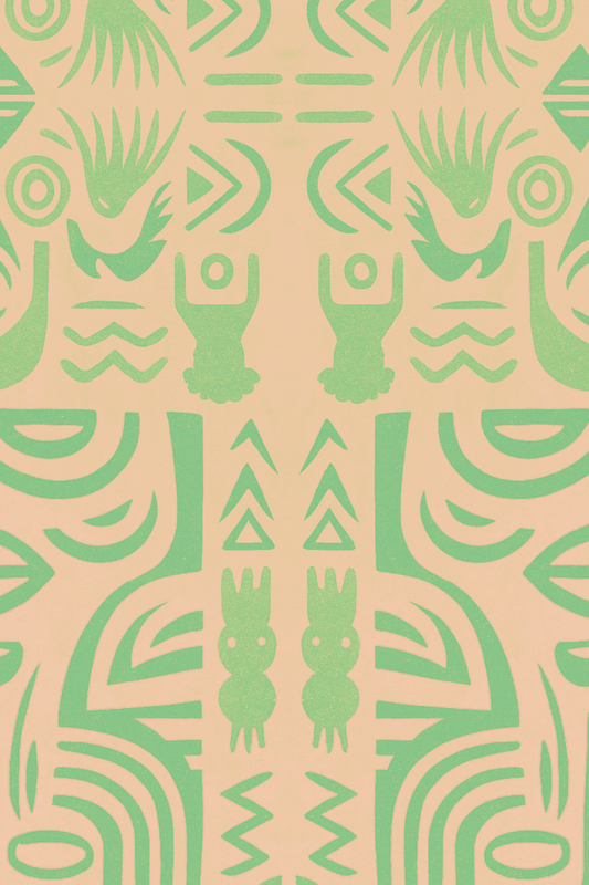 House of Nyabinghi_I Don’t See Colour Pale Yellow/Green Spring Summer 2025 Silk 100% Digital Print Square Scarf